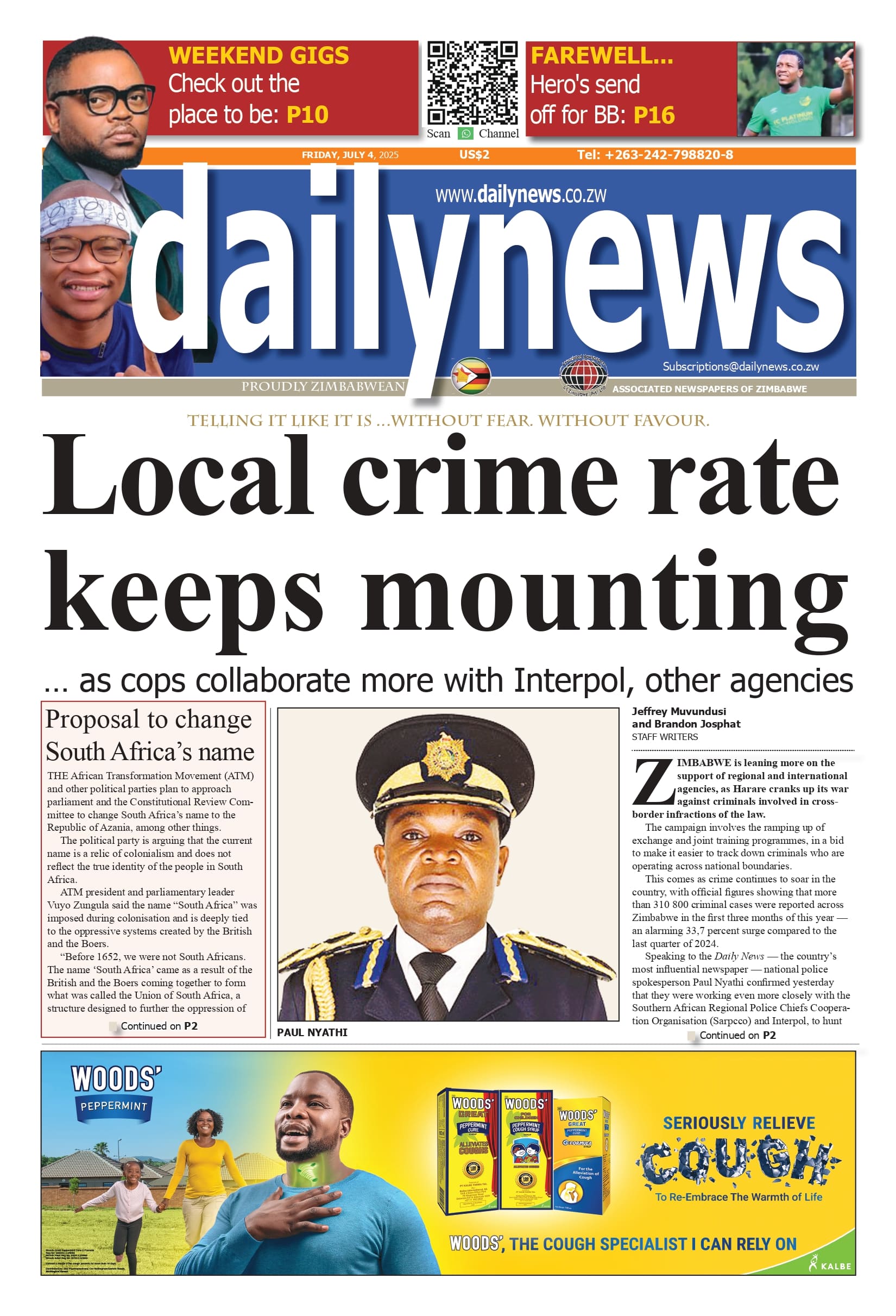 Friday 4 July 2025